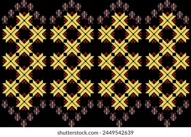 Abstract ethnic geometric pattern design for background or wallpaper.
Figure tribal embroidery. Indian, Scandinavian, Gypsy, Mexican, folk pattern.