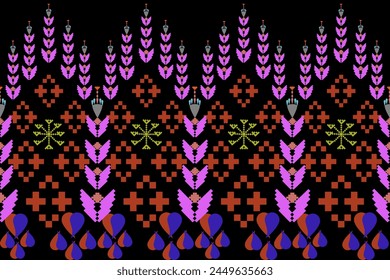 Abstract ethnic geometric pattern design for background or wallpaper.
Figure tribal embroidery. Indian, Scandinavian, Gypsy, Mexican, folk pattern.