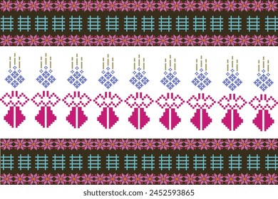 Abstract ethnic geometric pattern design for background or wallpaper.
Figure tribal embroidery. Indian, Scandinavian, Gypsy, Mexican, folk pattern.