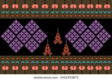 Abstract ethnic geometric pattern design for background or wallpaper.
Figure tribal embroidery. Indian, Scandinavian, Gypsy, Mexican, folk pattern.