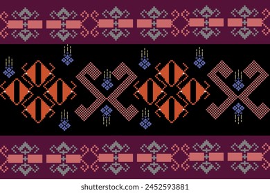 Abstract ethnic geometric pattern design for background or wallpaper.
Figure tribal embroidery. Indian, Scandinavian, Gypsy, Mexican, folk pattern.