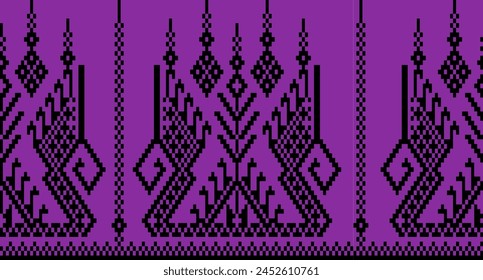 Abstract ethnic geometric pattern design for background or Wallpaper ,Fabric Pixel ,Seamless Knitted Pattern,business, paint, correct,