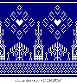 Abstract ethnic geometric pattern design for background or Wallpaper ,Fabric Pixel ,Seamless Knitted Pattern,business, paint, correct,