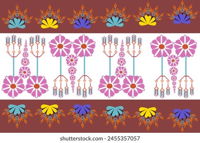 Abstract ethnic geometric pattern design for background or wallpaper.
Figure tribal embroidery. Indian, Scandinavian, Gypsy, Mexican, folk pattern.