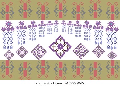 Abstract ethnic geometric pattern design for background or wallpaper.
Figure tribal embroidery. Indian, Scandinavian, Gypsy, Mexican, folk pattern.