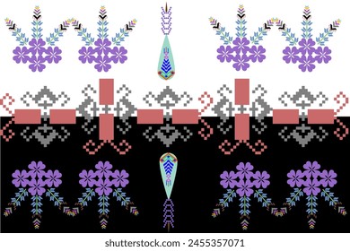 Abstract ethnic geometric pattern design for background or wallpaper.
Figure tribal embroidery. Indian, Scandinavian, Gypsy, Mexican, folk pattern.
