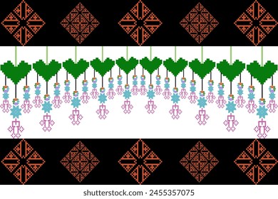 Abstract ethnic geometric pattern design for background or wallpaper.
Figure tribal embroidery. Indian, Scandinavian, Gypsy, Mexican, folk pattern.