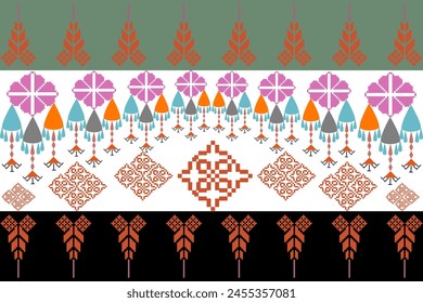 Abstract ethnic geometric pattern design for background or wallpaper.
Figure tribal embroidery. Indian, Scandinavian, Gypsy, Mexican, folk pattern.