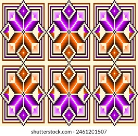 Abstract ethnic geometric pattern design for background or Wallpaper.Fabric Pixel ,fabric wallpaper, fabric pattern,seamless pattern ,ethnic pattern ,ethnic design ,fashion design , 