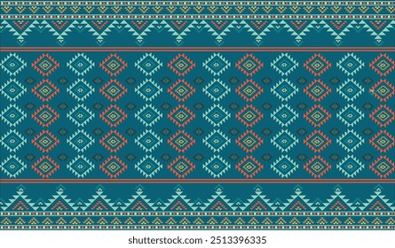 Abstract ethnic geometric pattern design for background or wallpaper,clothing,wrapping,batik,vector illustration.