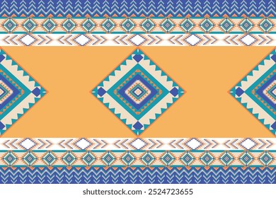 Abstract ethnic geometric pattern design for background or wallpaper Seamless pattern in tribal,folk embroidery,and Mexican style.Aztec geometric art ornament print.