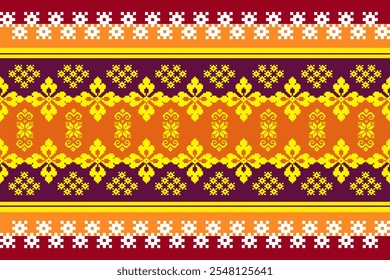 Abstract ethnic geometric pattern design for background or wallpaper Seamless pattern in tribal,folk embroidery,and Mexican style.Aztec geometric art ornament print.Design for carpet,wallpaper, clothi