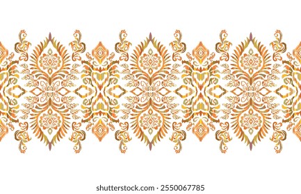 Abstract ethnic geometric pattern design for Background Design, Curtain, Carpet, Wallpaper, Clothing, Wrapping."This content was created using vector drawing tools and software, not generated by AI"