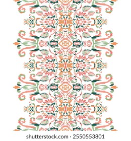Abstract ethnic geometric pattern design for background or wallpaper."This content was created using vector drawing tools and software, not generated by AI"