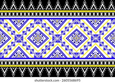 Abstract ethnic geometric pattern design for background and wallpaper. Seamless striped pattern in Aztec style. Folk embroidery.