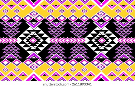 Abstract ethnic geometric pattern design for background or Wallpaper.