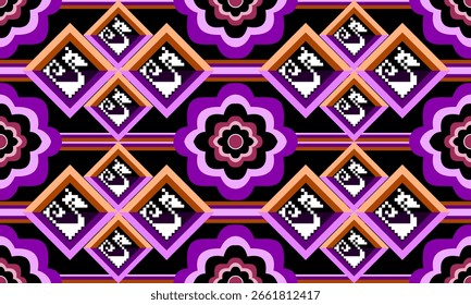 Abstract ethnic geometric pattern design for background or Wallpaper.