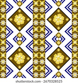 Abstract ethnic geometric pattern design for background or Wallpaper.