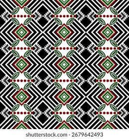 Diseño de patrón geométrico étnico Abstractas para el fondo o Fondo de pantalla. ropa, envoltura y textil. Ilustración de patrón étnico colorido.