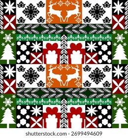 Abstrato design de padrão geométrico étnico para fundo ou papel de parede.Dia de Natal
