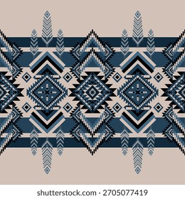 Abstract ethnic geometric pattern design for background or wallpaper.