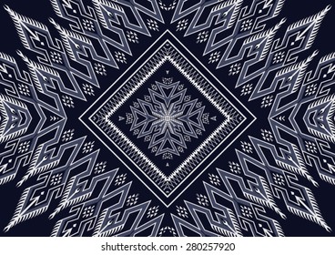 Abstract ethnic geometric pattern design for background or wallpaper.