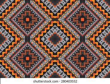 Abstract ethnic geometric pattern design for background or wallpaper.