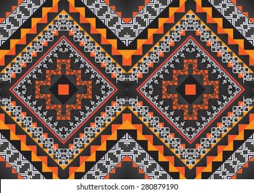 Abstract ethnic geometric pattern design for background or wallpaper.