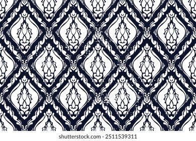 Abstract ethnic geometric pattern, hand draw background,Geometric ethnic oriental seamless pattern traditional Design for wrapping,Batik,fabric,Vector illustration