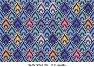 Abstract ethnic geometric pattern, hand draw background,Geometric ethnic oriental seamless pattern traditional Design for wrapping,Batik,fabric,Vector illustration