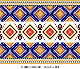 Abstract ethnic geometric pattern Traditional geometric ethnic fabric pattern ornate elements with ethnic patterns design for textiles, rugs, clothing, sarong, scarf, batik, wrap, embroidery, print