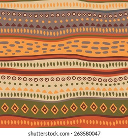 Abstract ethnic geometric pattern. Vector illustration. Abstract geometric pattern. Seamless pattern for fabric, paper and other printing and web projects.