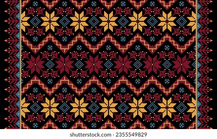 Abstract ethnic geometric pattern,print,border,tradition,ethnic oriental floral seamless pattern,illustration. 
