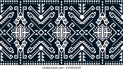 Abstract ethnic geometric print pattern design repeating background texture in black and white. EP.34.Vintage ornament print. Great for fabric and textile, wallpaper, packaging.Design for carpet