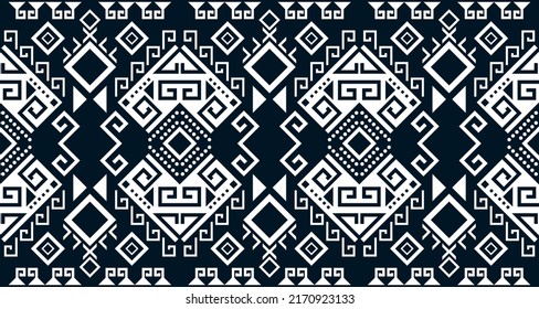 Abstract ethnic geometric print pattern design repeating background texture in black and white. EP.32.Vintage ornament print. Great for fabric and textile, wallpaper, packaging.Design for carpet