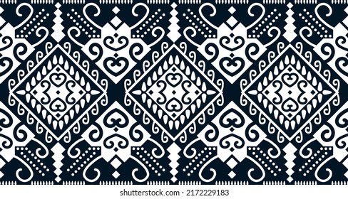 Abstract ethnic geometric print pattern design repeating background texture in black and white. EP.40.Vintage ornament print. Great for fabric and textile, wallpaper, packaging.Design for carpet