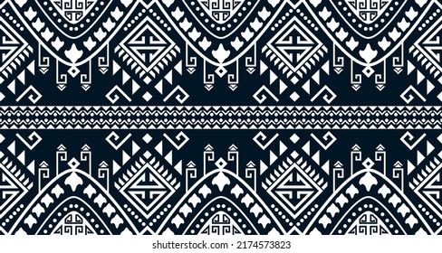 Resumen diseño de patrones de impresión geométrica étnica que repite textura de fondo en blanco y negro. EP.55.Huella de adorno vintage. Ideal para tejidos y textiles, papel pintado, embalaje