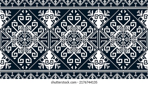Resumen diseño de patrones de impresión geométrica étnica que repite textura de fondo en blanco y negro. EP.66.Huella de adorno vintage. Ideal para tejidos y textiles, papel pintado, embalaje