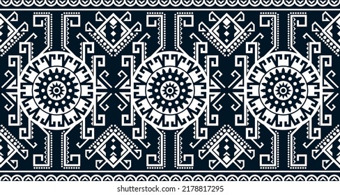 Resumen diseño de patrones de impresión geométrica étnica que repite textura de fondo en blanco y negro. EP.80.Huella de ornamento vintage. Ideal para tejidos y textiles, papel pintado, embalaje