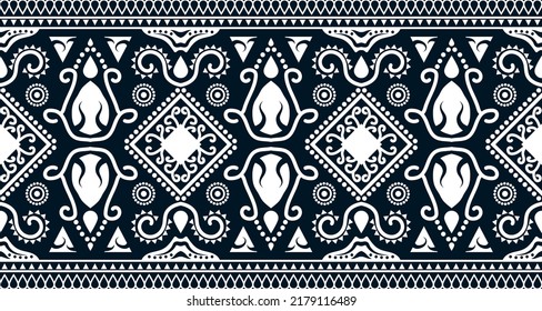 Abstract ethnic geometric print pattern design repeating background texture in black and white. EP.82.Vintage ornament print. Great for fabric and textile, wallpaper, packaging