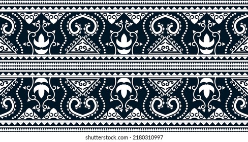 Abstract ethnic geometric print pattern design repeating background texture in black and white. EP.86.Vintage ornament print. Great for fabric and textile, wallpaper, packaging