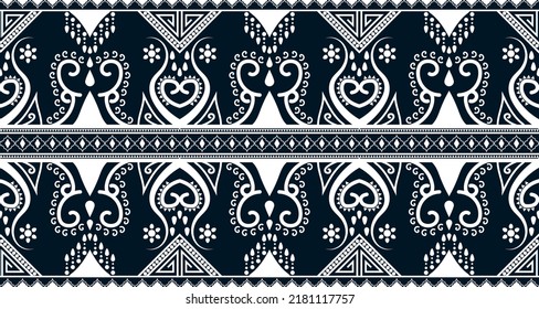 Abstract ethnic geometric print pattern design repeating background texture in black and white. EP.90.Vintage ornament print. Great for fabric and textile, wallpaper, packaging