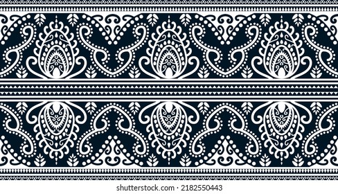 Abstract ethnic geometric print pattern design repeating background texture in black and white. EP.96.Vintage ornament print. Great for fabric and textile, wallpaper, packaging