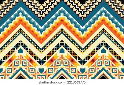 Abstract ethnic Geometric seamless pattern traditional. Design for background, carpet, wallpaper, clothing, wrapping, Batik, fabric, linoleum, tile. Vector illustration. pattern style.