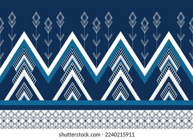 Abstract ethnic geometric seamless pattern traditional Tribal ethnic vector texture Design for background,wallpaper,carpet,clothing,wrapping,batik,fabric,cover. Vector illustration. Embroidery style.