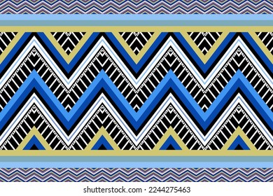 Abstract ethnic geometric seamless pattern traditional Tribal ethnic vector texture Design for background,wallpaper,carpet,clothing,wrapping,batik,fabric,cover. Embroidery style. Vector illustration.