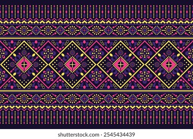 Abstract  ,ethnic geometric, seamless pattern, graphic design geometric print pattern, design for gift wrapping paper, carpet, wallpaper, clothing, wrap, fabric, cover, textile, Etc.