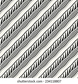 Abstract ethnic herringbone motif diagonal stroke seamless pattern. Vector.