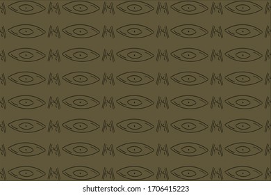 Patrones repetidos abstractos, étnicos y horizontales como los ojos. Dibujo vectorial. Se puede utilizar como textiles, tela, papel pintado, banner, fondo, papel envolvente, póster, impresión, etc.
