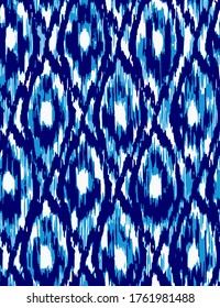 Abstract Ethnic Ikat Argyle Geometric Shapes Repeating Vector Pattern Isolated Background